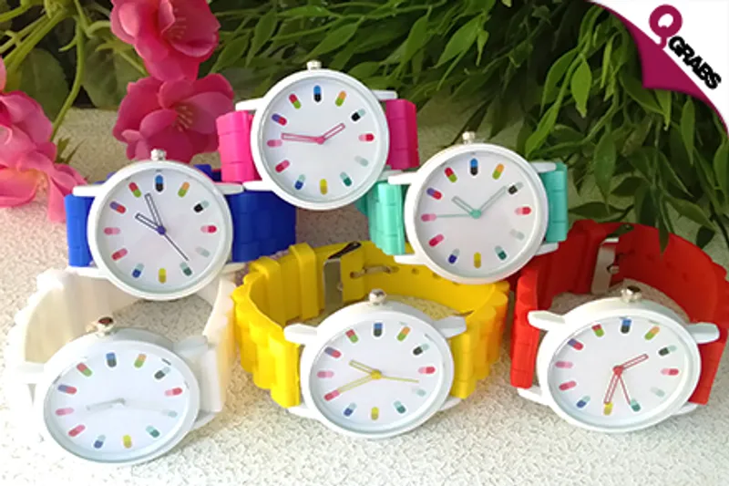 For QR29, Grab a Cute, Everyday Timepiece with Candy Color Silicone Watches for Women! (QR80 Value)